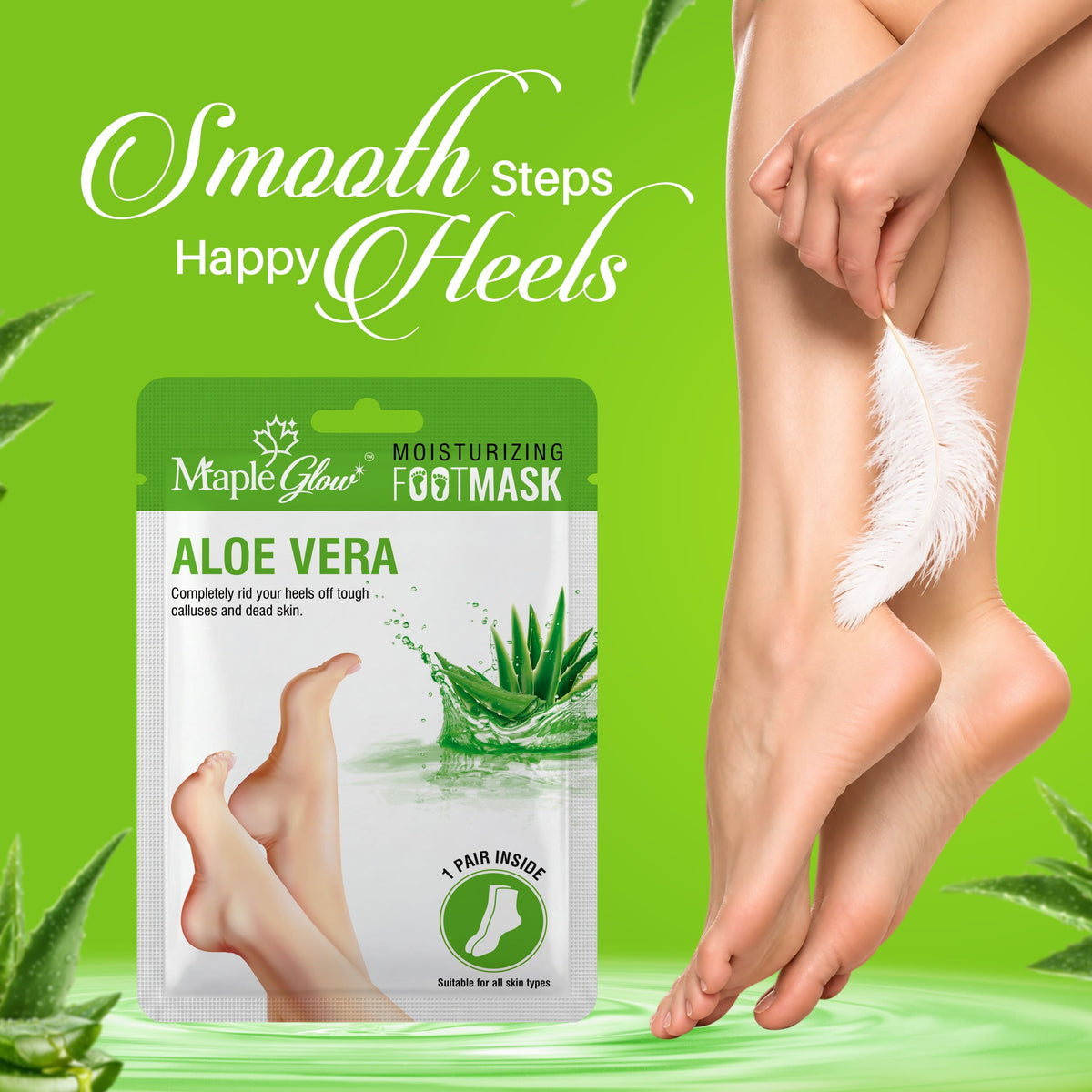 Aloe Vera Moisturizing Foot Mask – 1 Pair