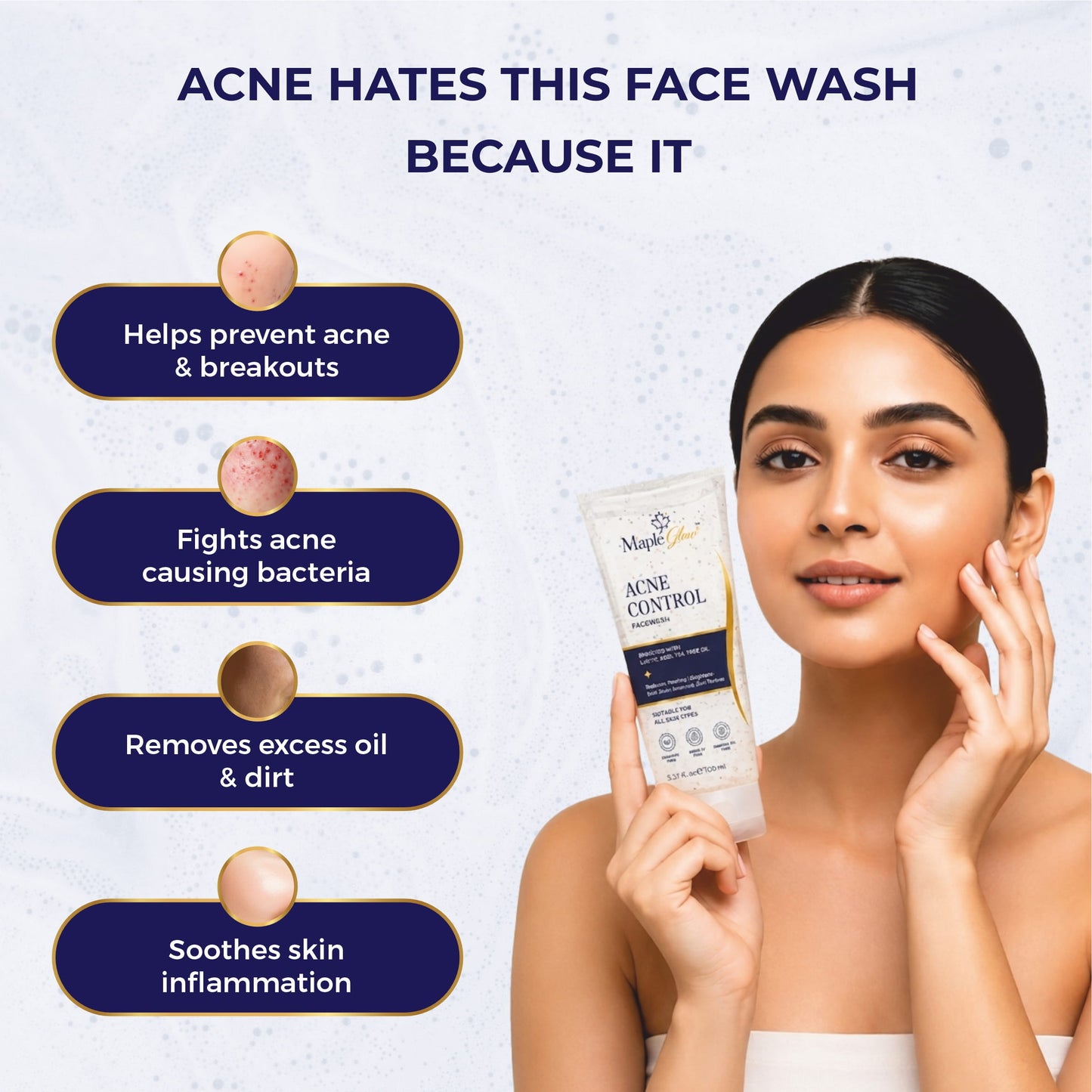 Maple Glow Acne Control Face Wash (100ml)