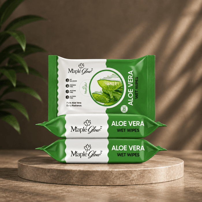 Maple Glow Aloe Vera Wet Wipes – 25 Wipes