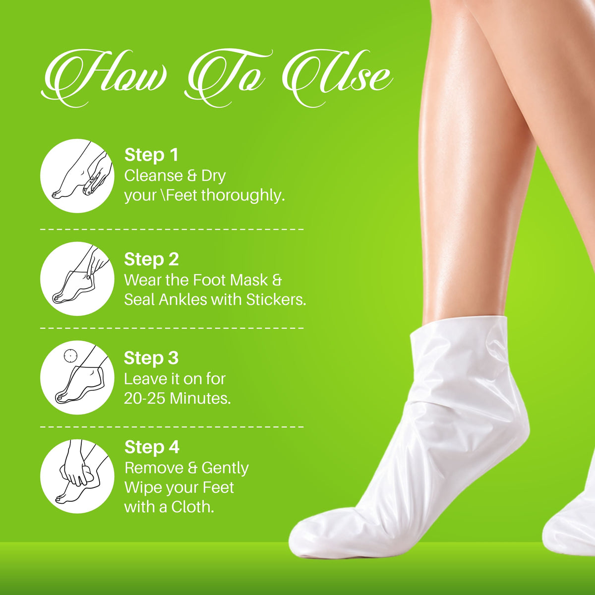 Aloe Vera Moisturizing Foot Mask – 1 Pair