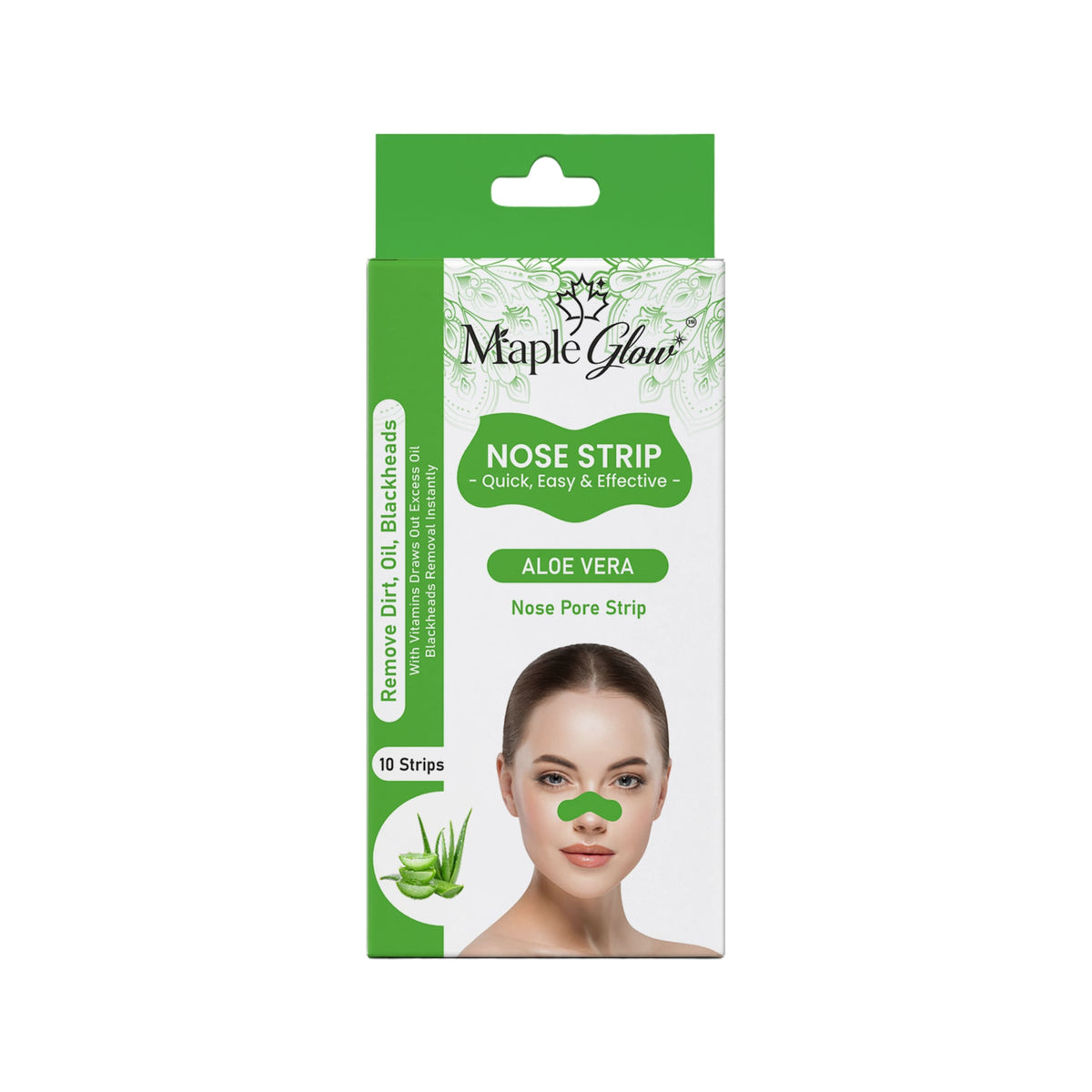 Aloe Vera Nose Pore Strips – 10 Strips