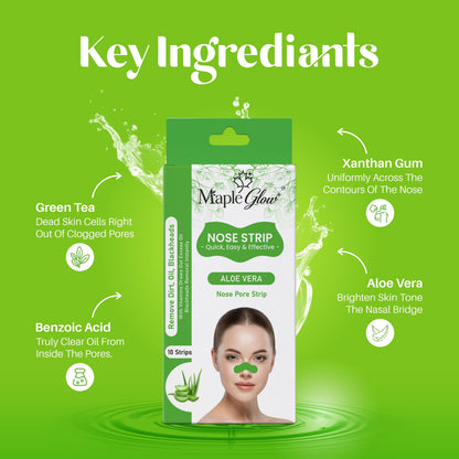 Aloe Vera Nose Pore Strips – 10 Strips