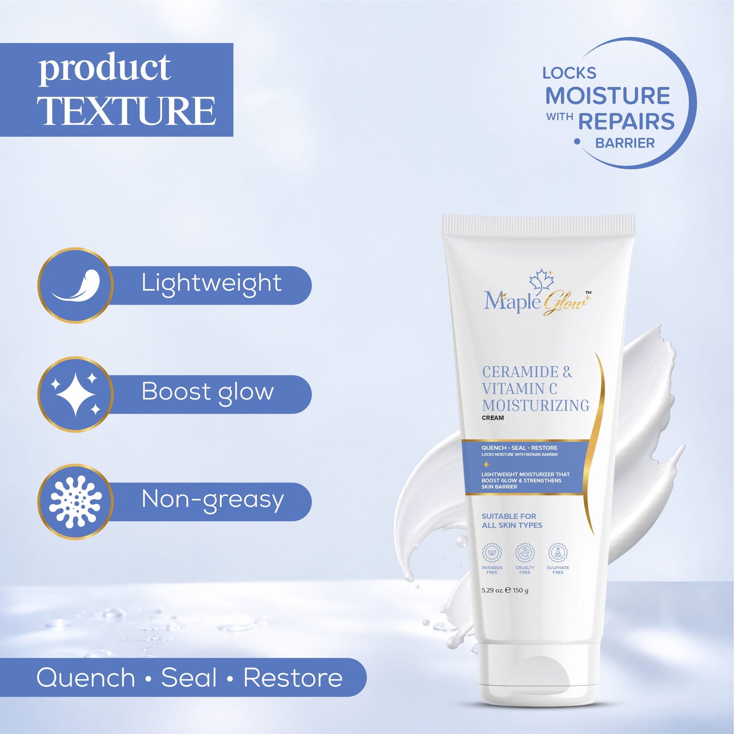 Maple Glow Ceramide & Vitamin C Moisturizing Cream