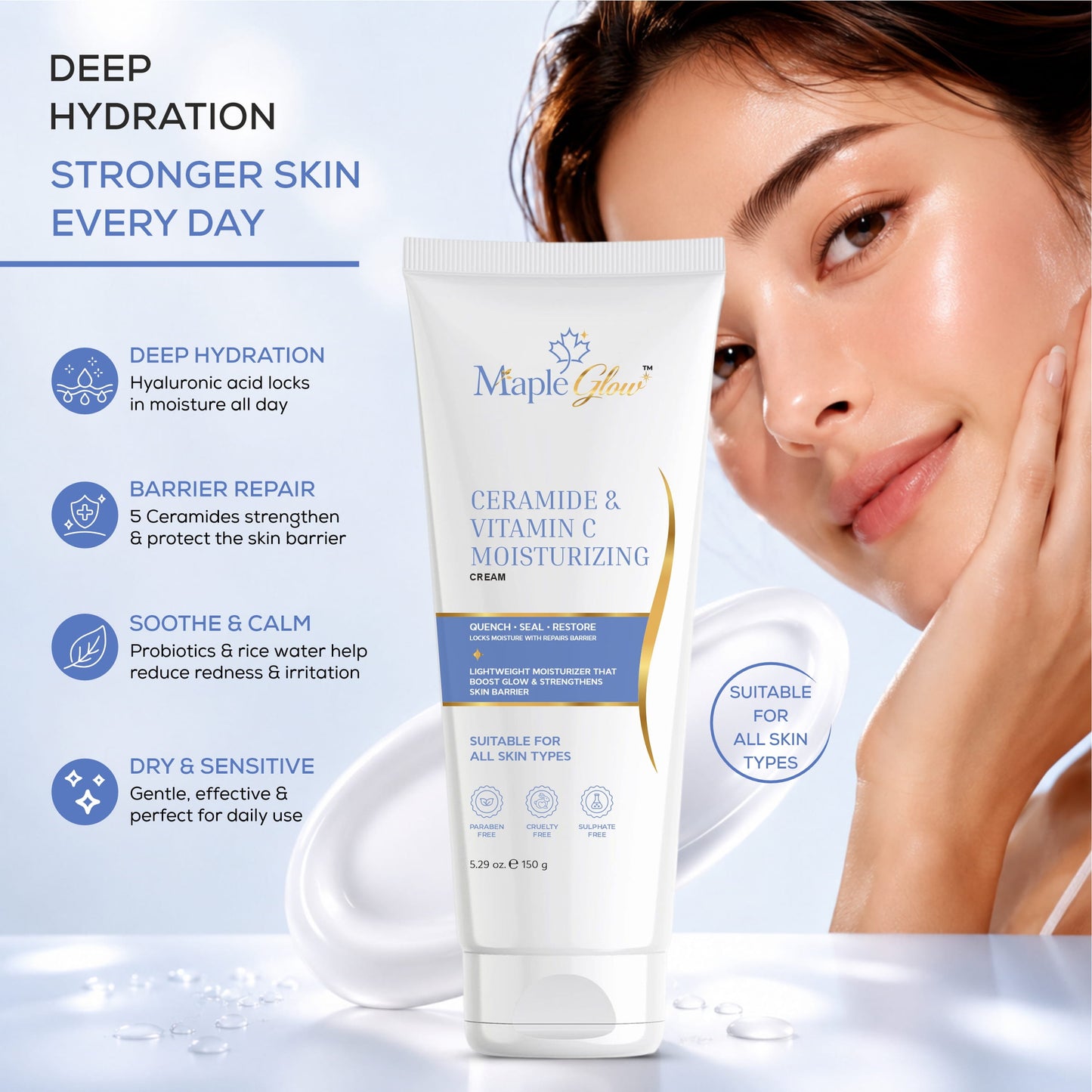 Maple Glow Ceramide & Vitamin C Moisturizing Cream