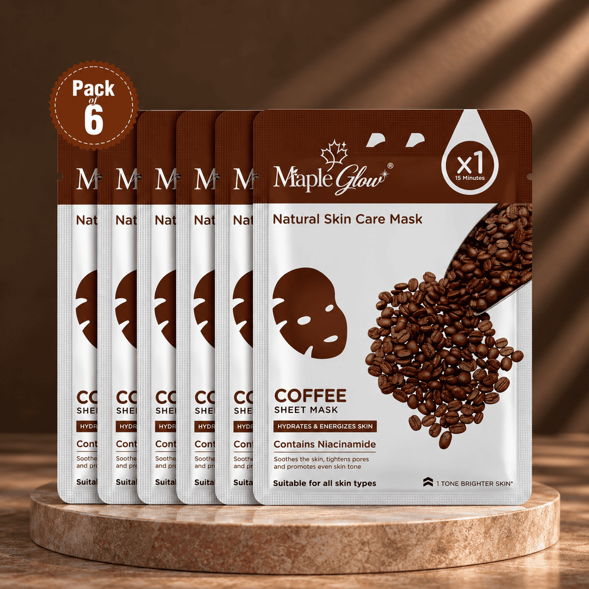 Coffee Sheet Mask – Pack of 6