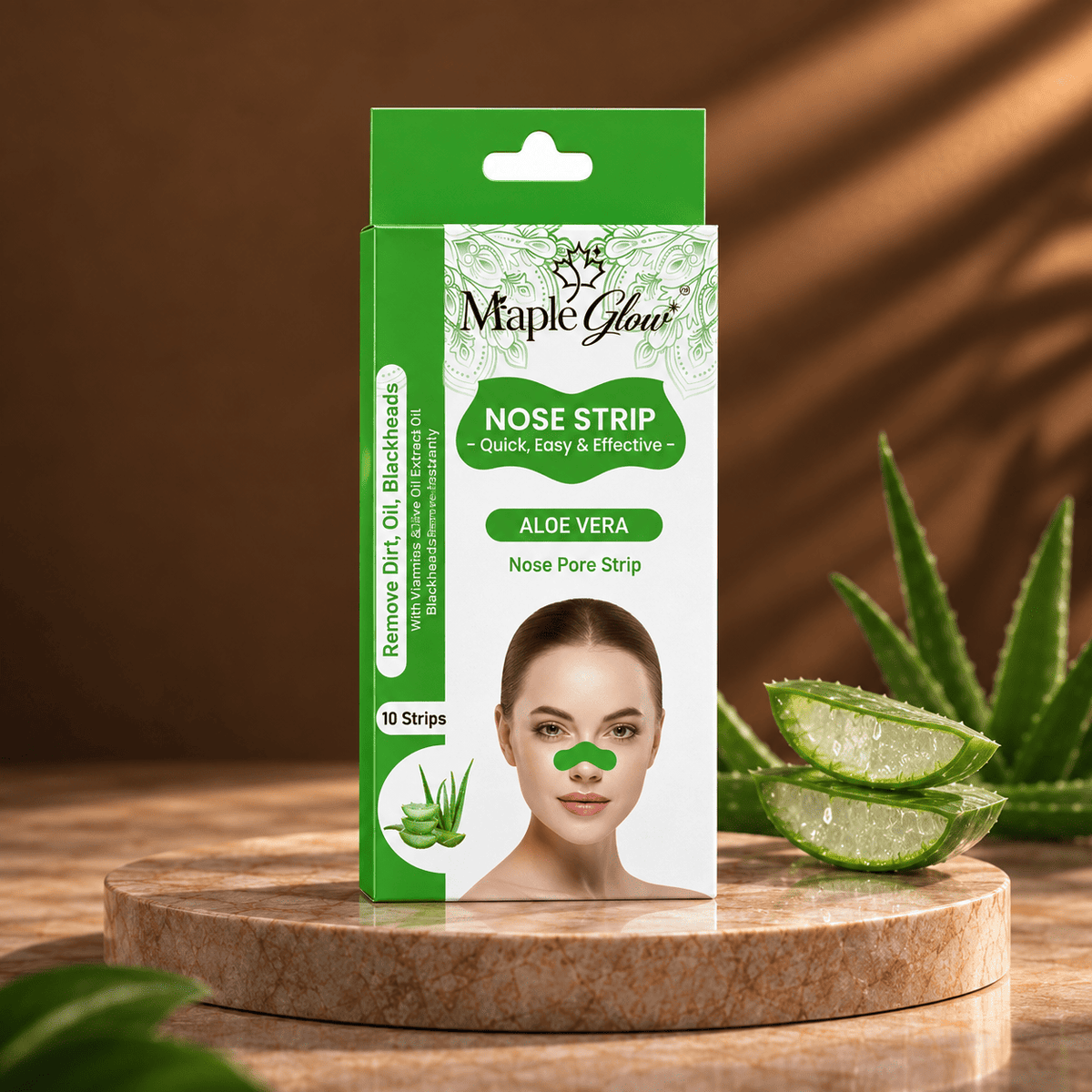Aloe Vera Nose Pore Strips – 10 Strips