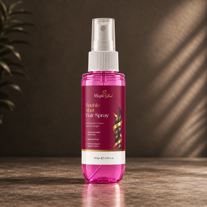 Maple Glow Double Shot Hair Spray – Advanced Heat Protection, Frizz Control & Intense Gloss