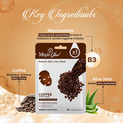 Coffee Sheet Mask – Pack of 6