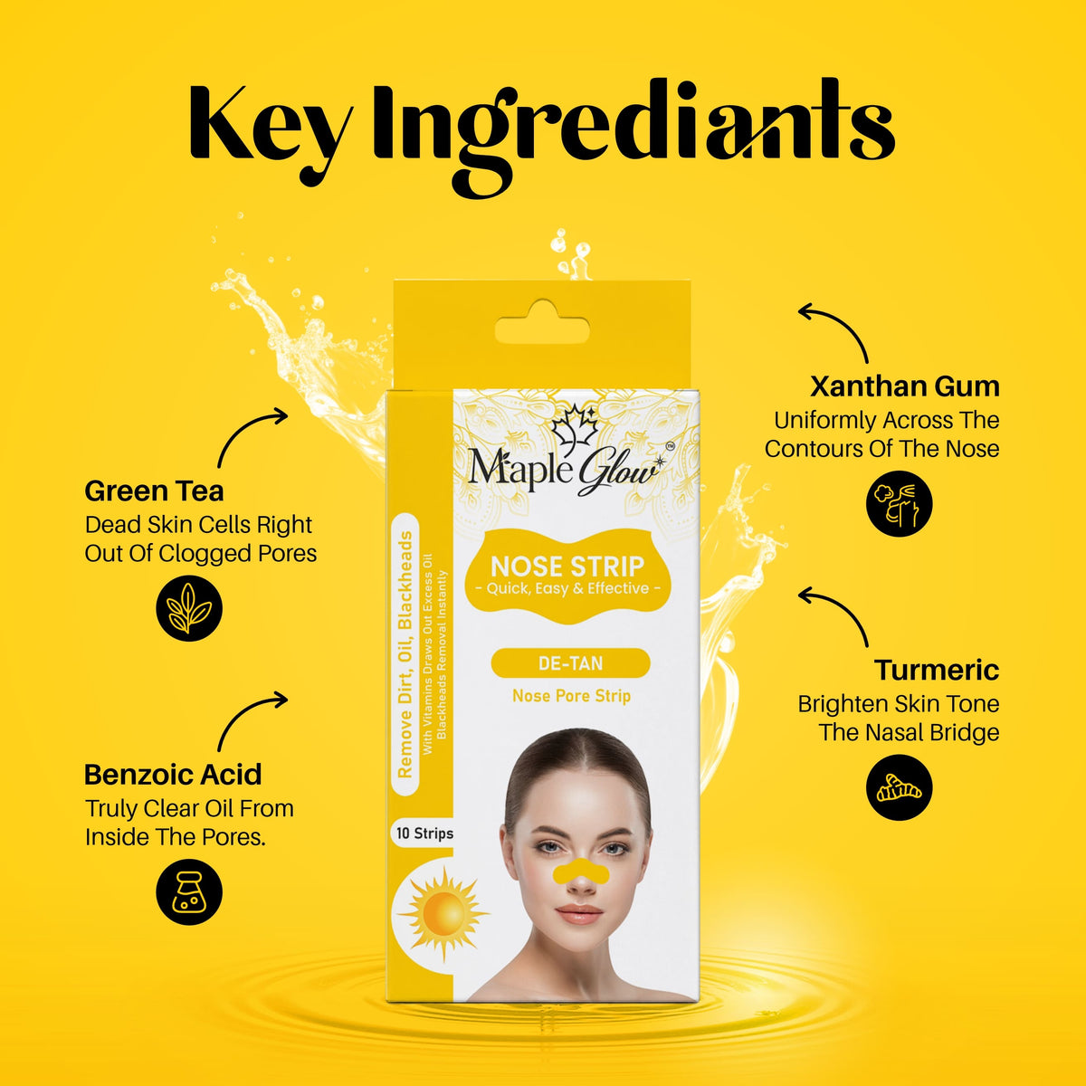 De-Tan Nose Pore Strips – 10 Strips