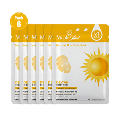 De-Tan Sheet Mask – Pack of 6