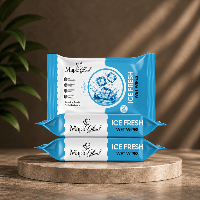 Maple Glow Ice Fresh Face Wet Wipes – 25 Wipes