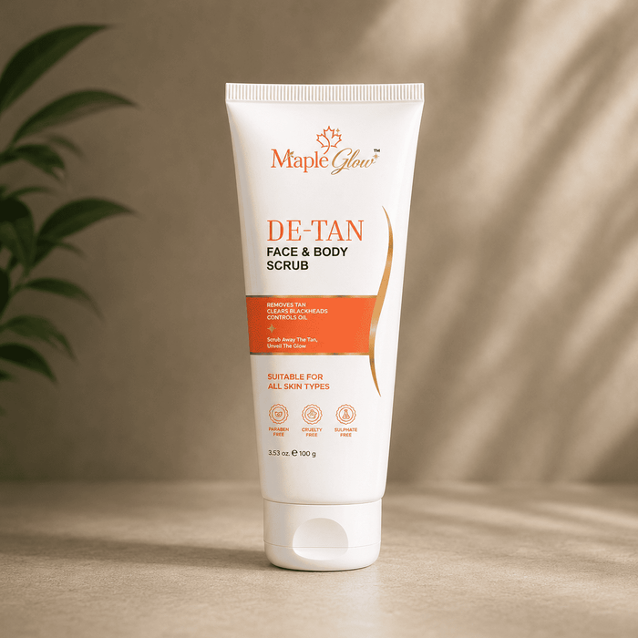 De-Tan Face & Body Scrub – Removes Tan, Clears Blackheads & Controls Oil