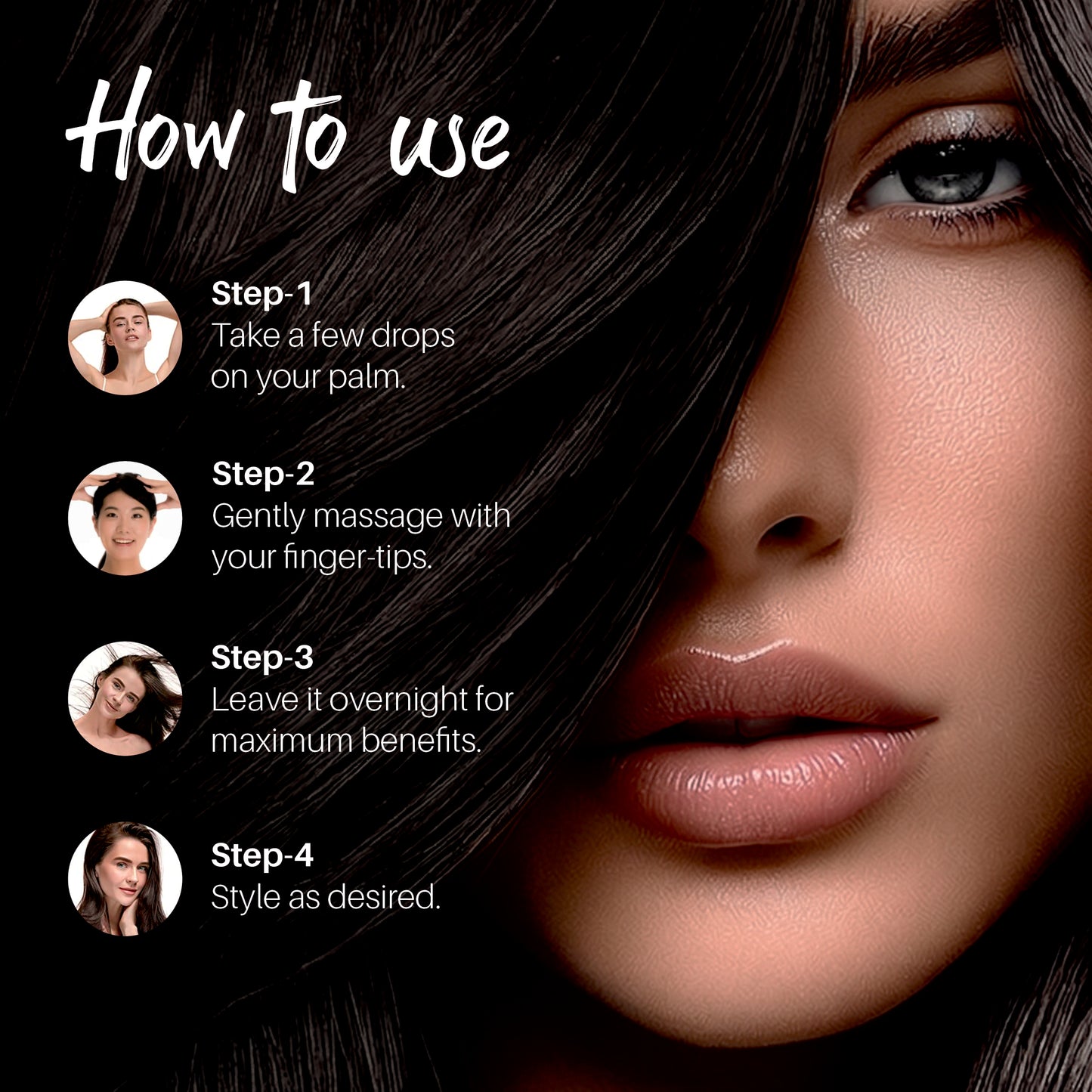 Smoothening Hair Serum with Argan Oil – Frizz Control & Shine Boost (All Hair Types)