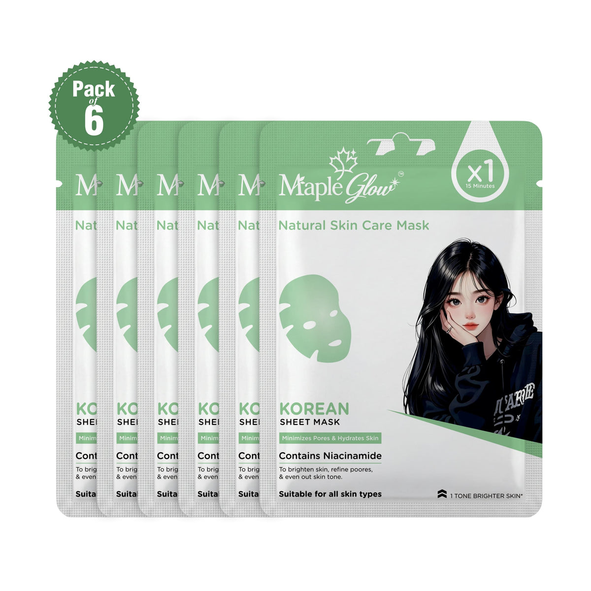 Korean Sheet Mask – Pack of 6