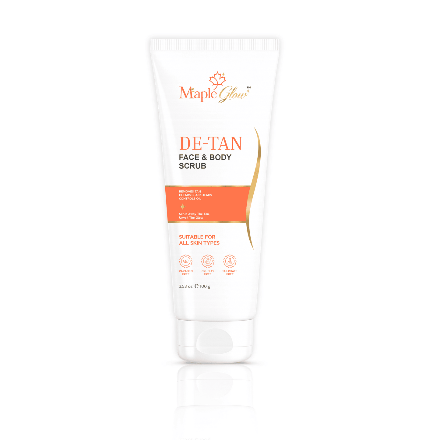 De-Tan Face & Body Scrub – Removes Tan, Clears Blackheads & Controls Oil
