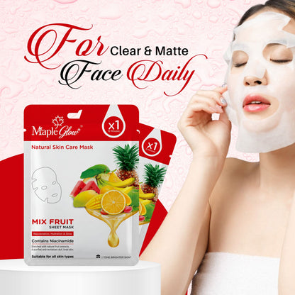 Mix Fruit Sheet Mask – Pack of 6