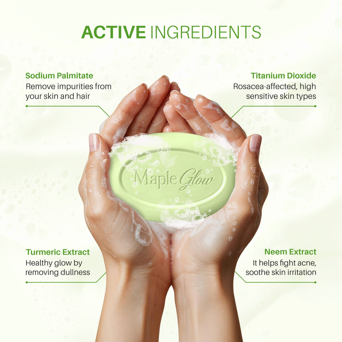 Maple Glow Neem & Turmeric Moisturizing Soap – 75g