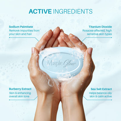 Maple Glow Ocean Blue Purifying Salt Soap – 75g