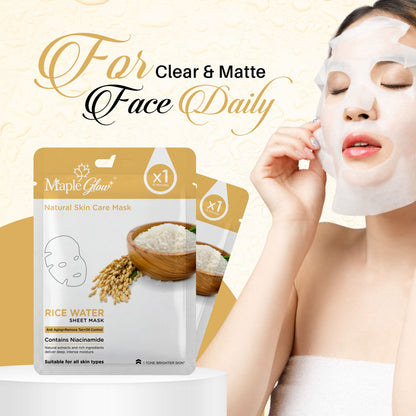 Rice Water Sheet Mask – Pack of 6