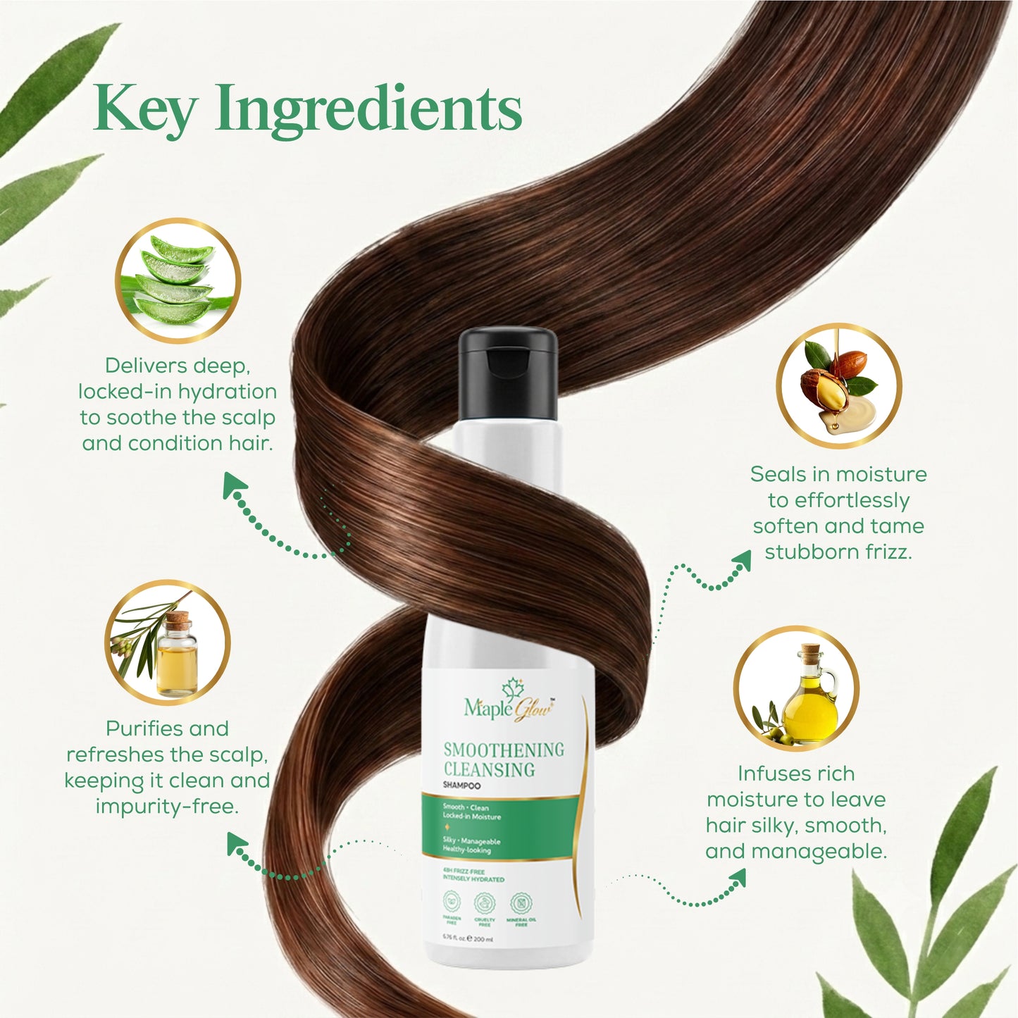 Maple Glow Smoothening Cleansing Shampoo