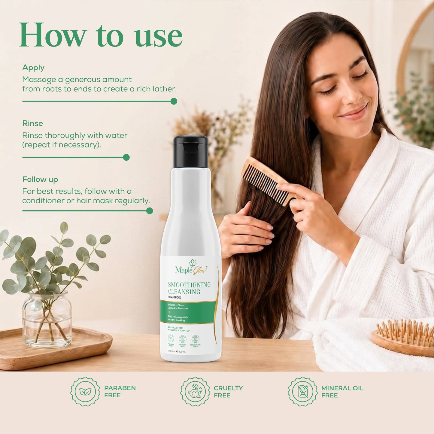 Maple Glow Smoothening Cleansing Shampoo