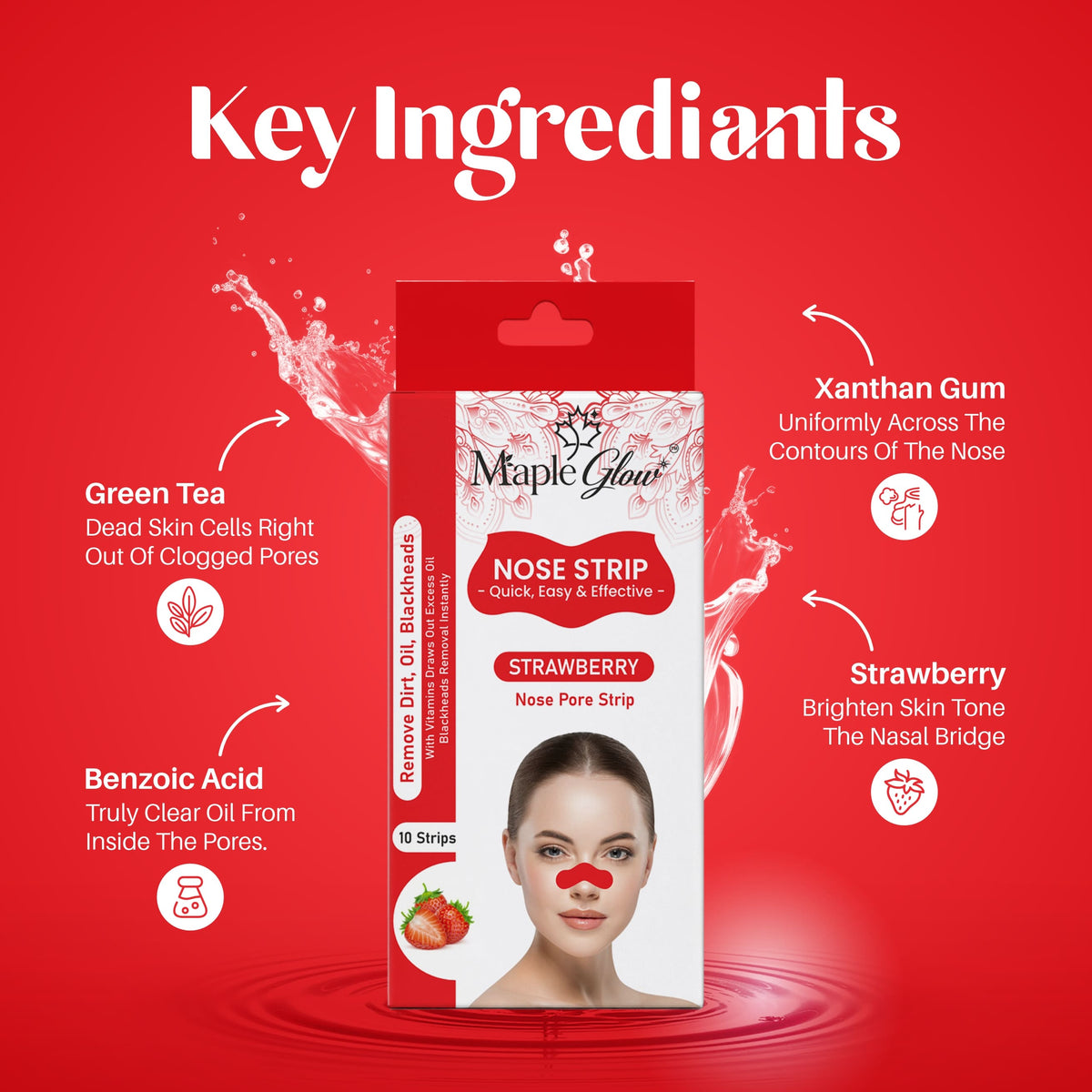 Strawberry Nose Pore Strips – 10 Strips